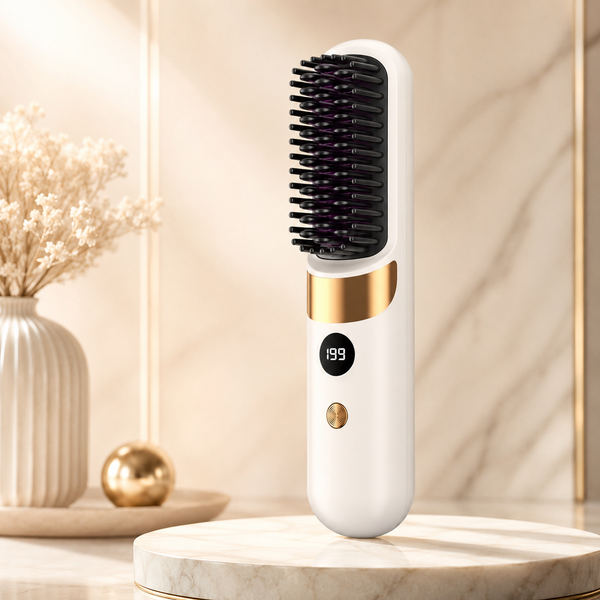 USB Hair Straightener & Curler Brush