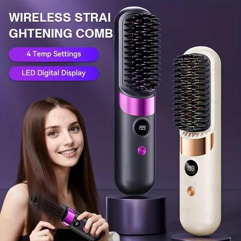 USB Hair Straightener & Curler Brush